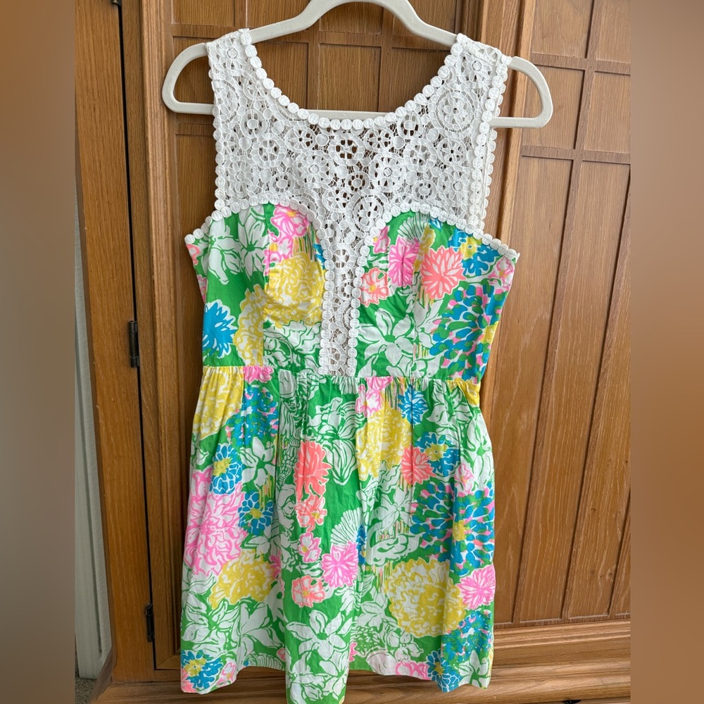 VGUC Lilly Pulitzer Crochet Fit and Flare Dress